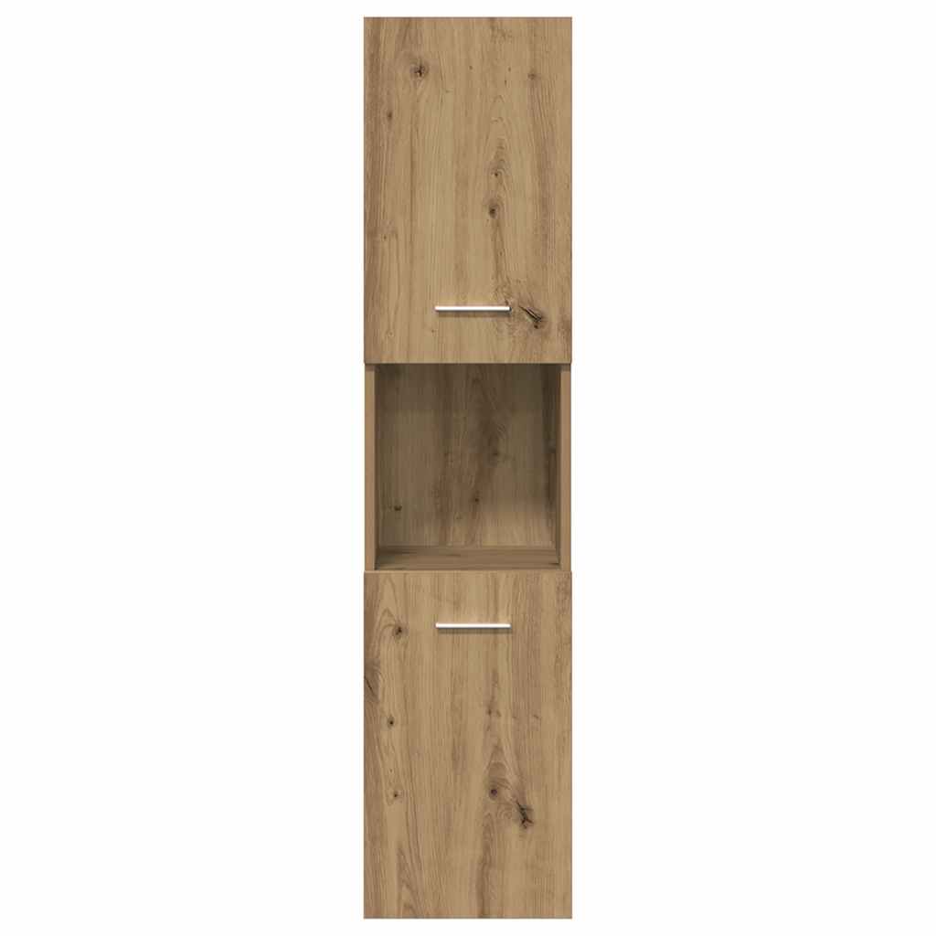 Set Mobili da Bagno 3 pz Rovere Artigianale Legno Multistrato