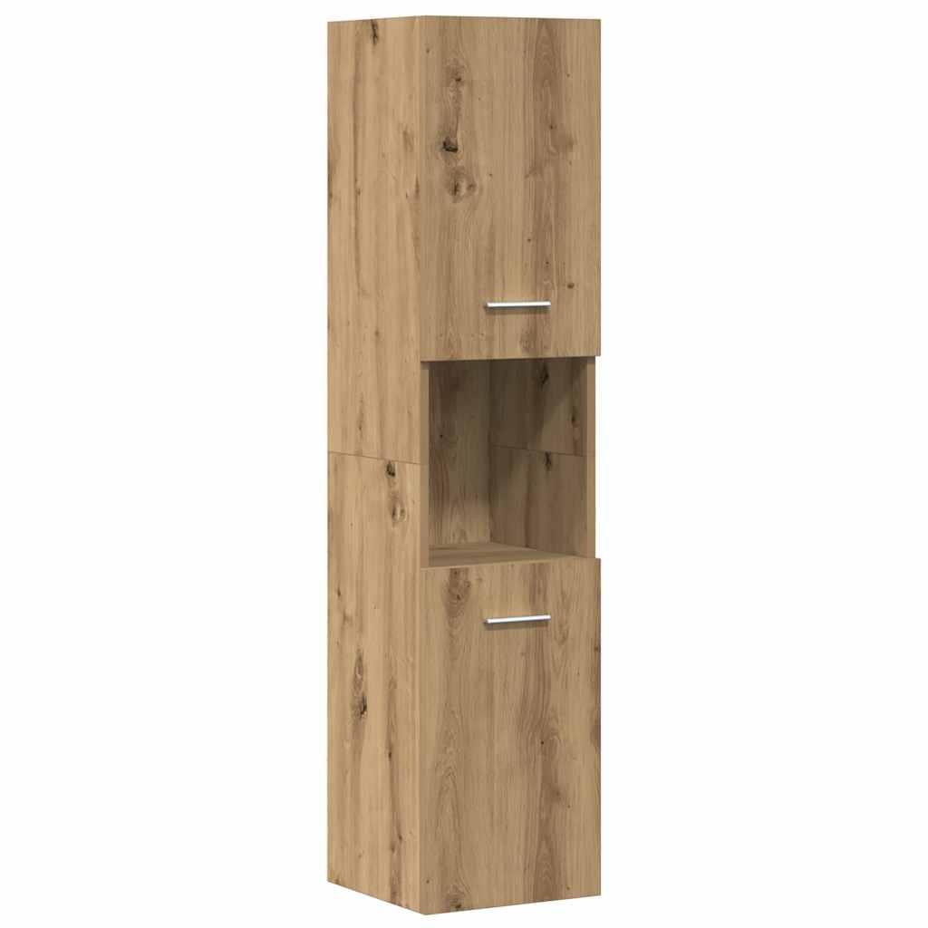 Set Mobili da Bagno 3 pz Rovere Artigianale Legno Multistrato