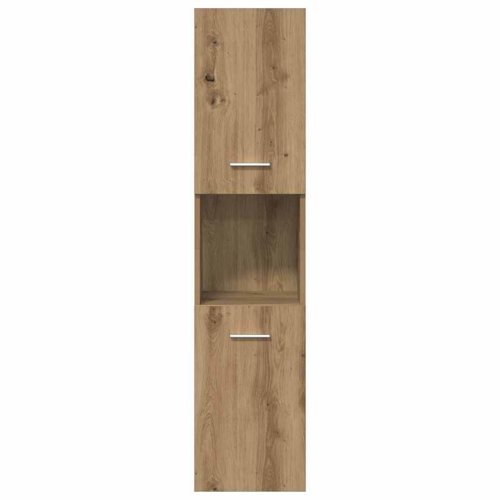 Set Mobili da Bagno 3 pz Rovere Artigianale Legno Multistrato