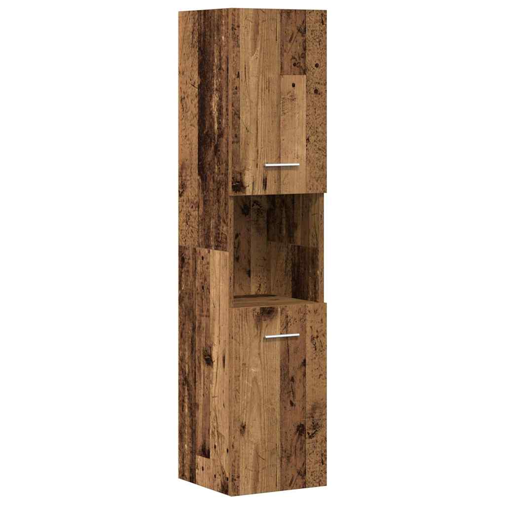 Set Mobili da Bagno 4 pz Legno Antico in Legno Multistrato