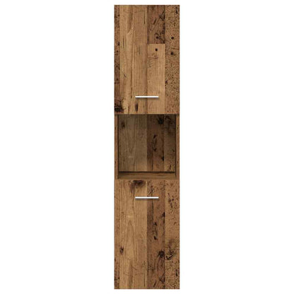 Set Mobili da Bagno 4 pz Legno Antico in Legno Multistrato