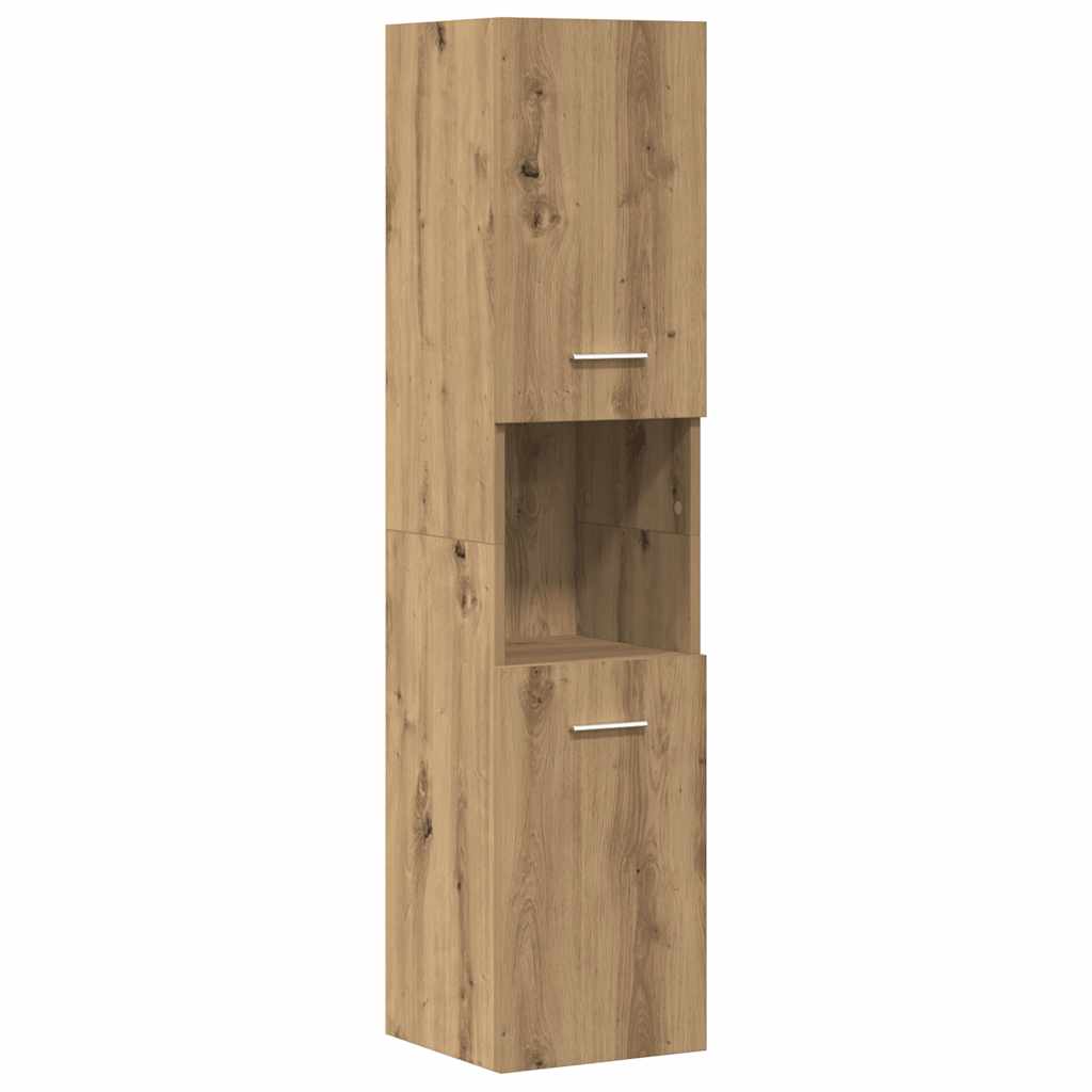 Set Mobili da Bagno 4 pz Rovere Artigianale Legno Multistrato