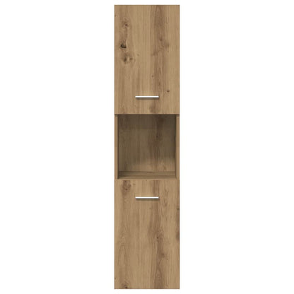 Set Mobili da Bagno 4 pz Rovere Artigianale Legno Multistrato