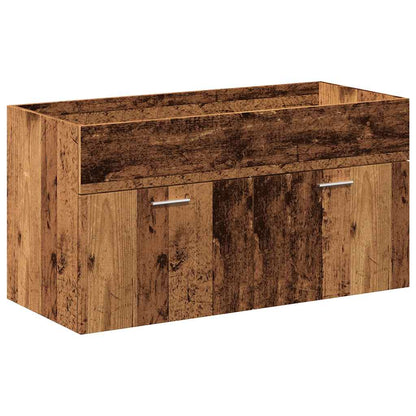 Set Mobili da Bagno 4 pz Legno Antico in Legno Multistrato