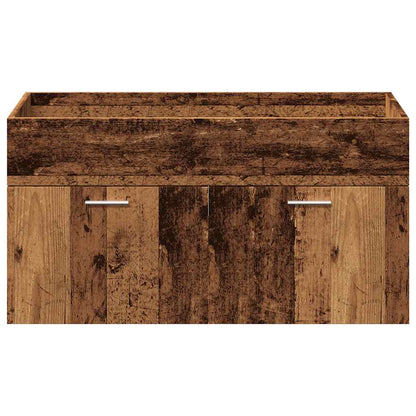 Set Mobili da Bagno 4 pz Legno Antico in Legno Multistrato