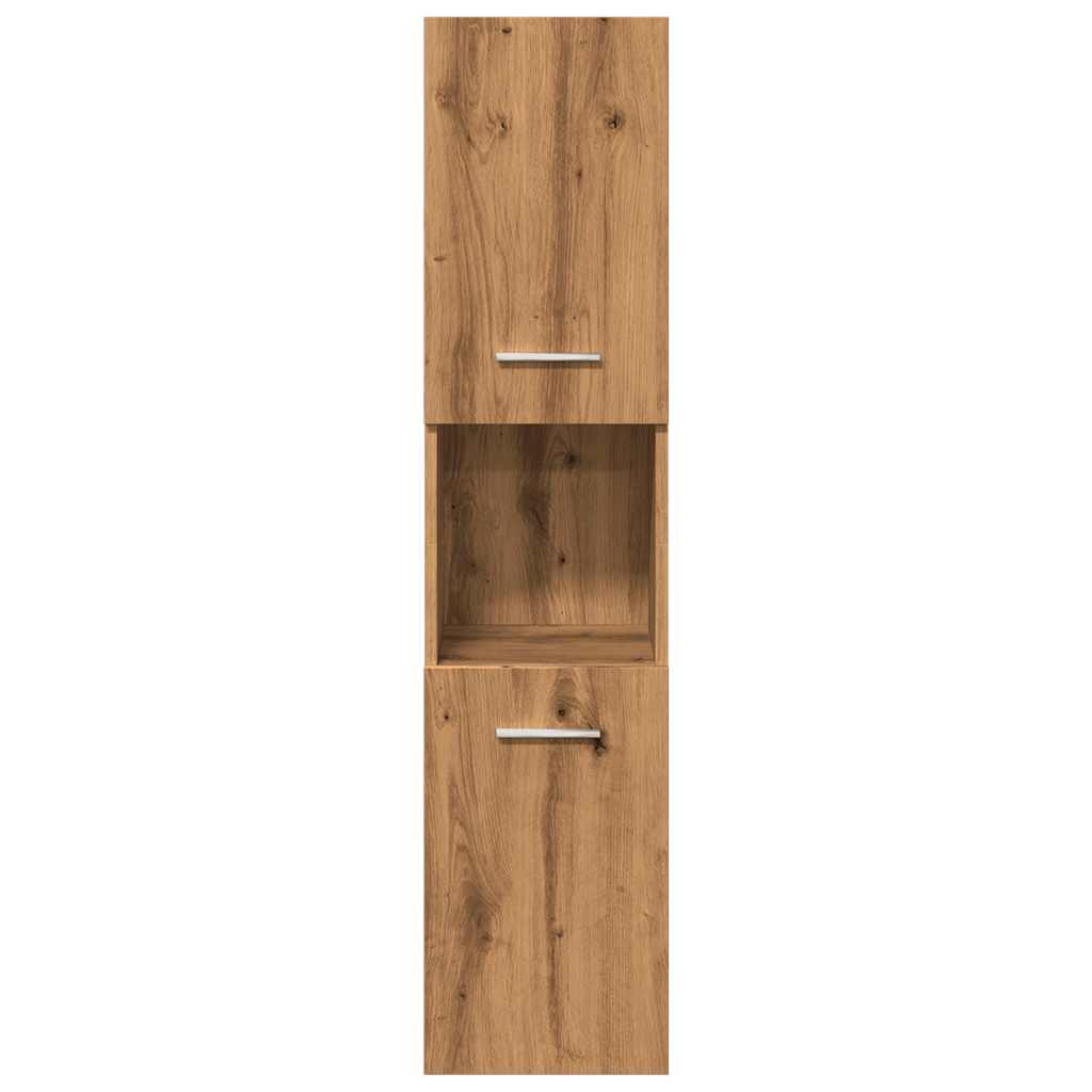 Set Mobili da Bagno 4 pz Rovere Artigianale Legno Multistrato