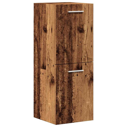 Set Mobili da Bagno 4 pz Legno Antico in Legno Multistrato