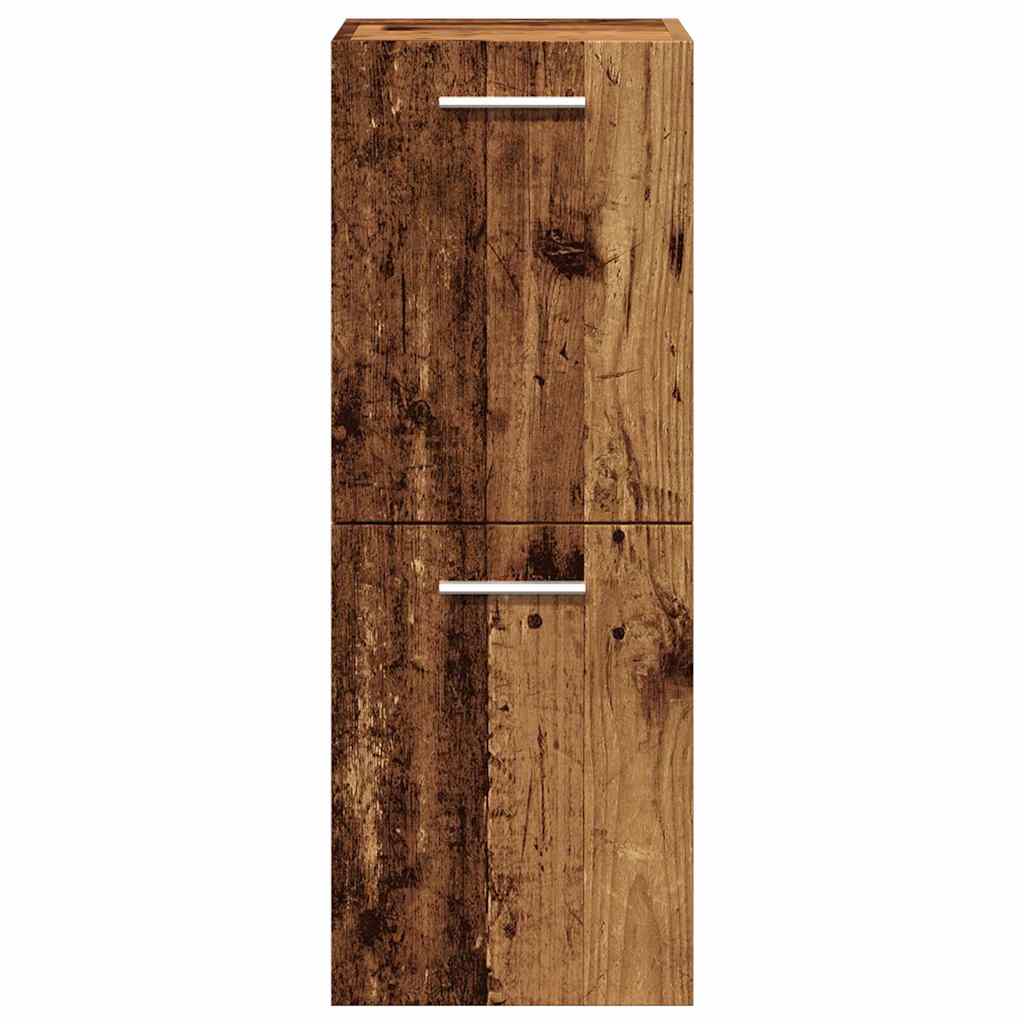 Set Mobili da Bagno 4 pz Legno Antico in Legno Multistrato