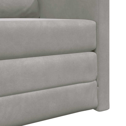Divano letto Grigio chiaro 74 x 77 x 81 cm Velluto | homemem39