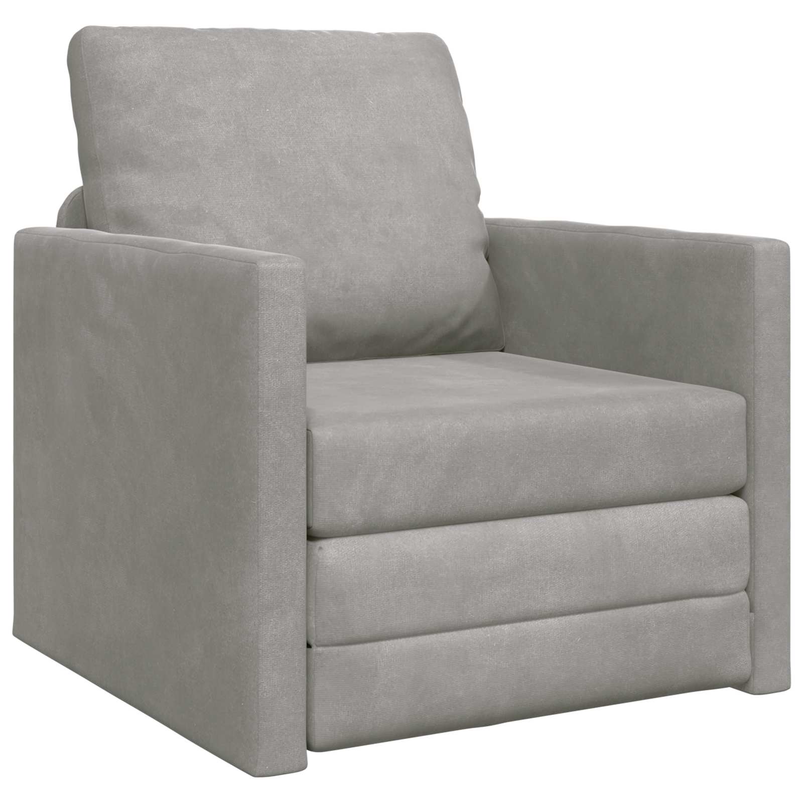 Divano letto Grigio chiaro 74 x 77 x 81 cm Velluto | homemem39