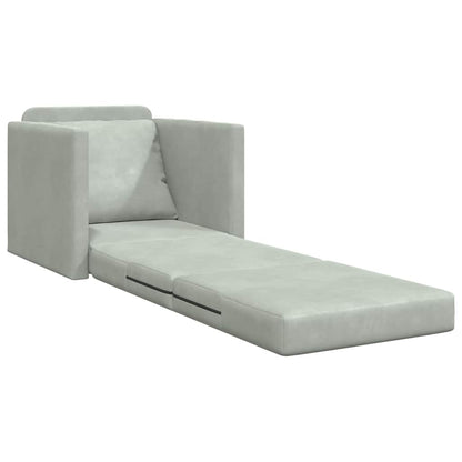 Divano letto Grigio chiaro 74 x 77 x 81 cm Velluto