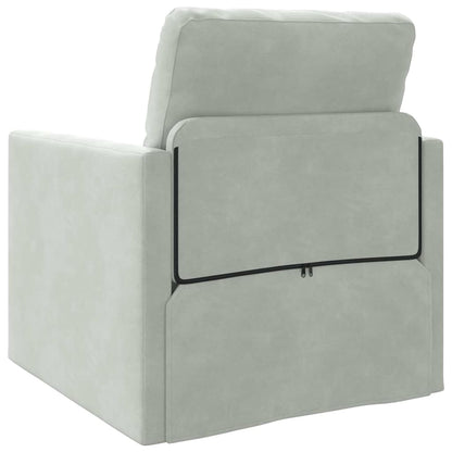 Divano letto Grigio chiaro 74 x 77 x 81 cm Velluto