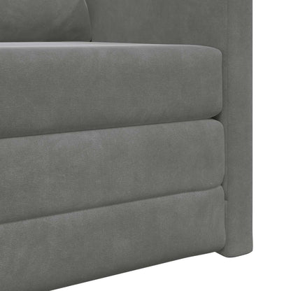 Divano letto Grigio scuro 74 x 77 x 81 cm Velluto | homemem39