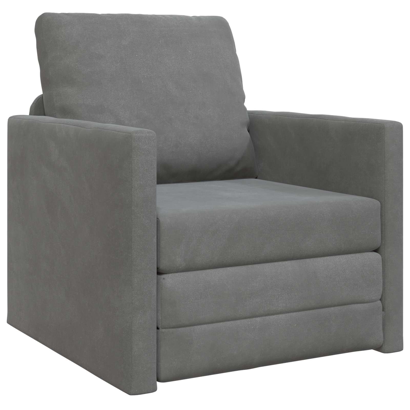 Divano letto Grigio scuro 74 x 77 x 81 cm Velluto | homemem39