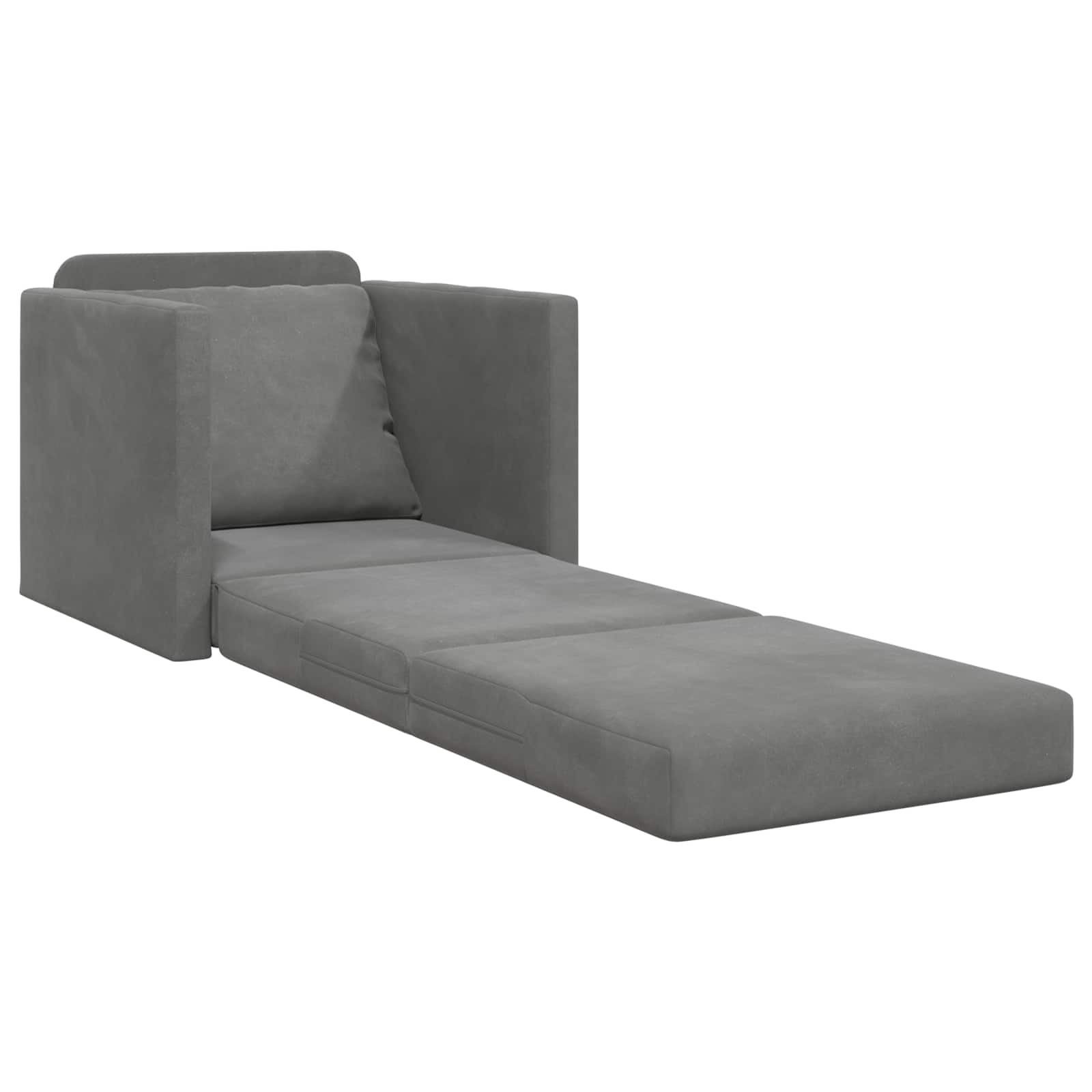 Divano letto Grigio scuro 74 x 77 x 81 cm Velluto | homemem39