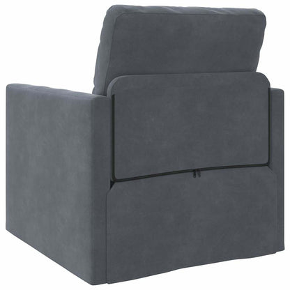Divano letto Grigio scuro 74 x 77 x 81 cm Velluto