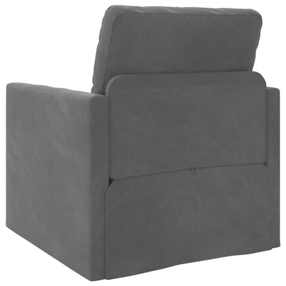 Divano letto Grigio scuro 74 x 77 x 81 cm Velluto | homemem39