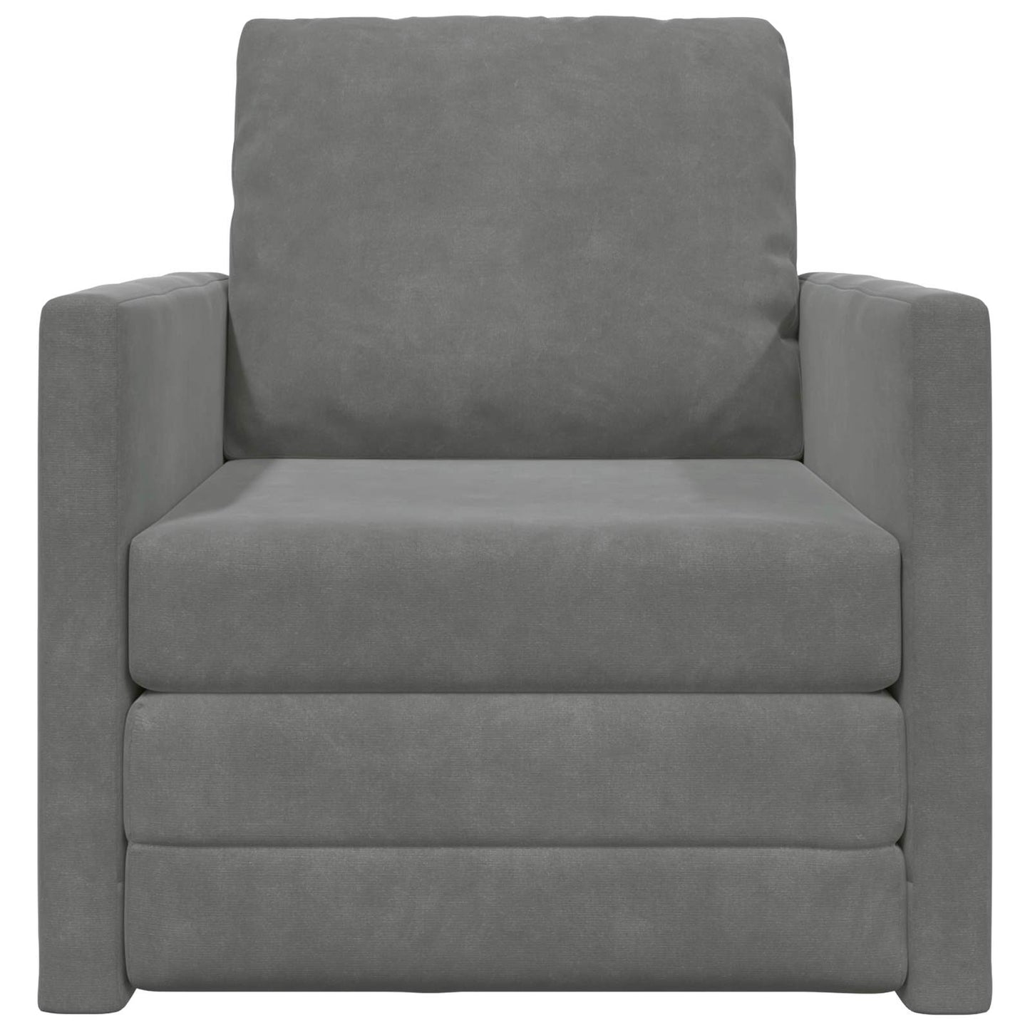 Divano letto Grigio scuro 74 x 77 x 81 cm Velluto | homemem39
