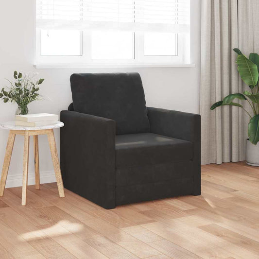 Divano letto Nero 74 x 77 x 81 cm Velluto