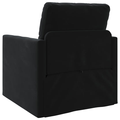Divano letto Nero 74 x 77 x 81 cm Velluto | homemem39