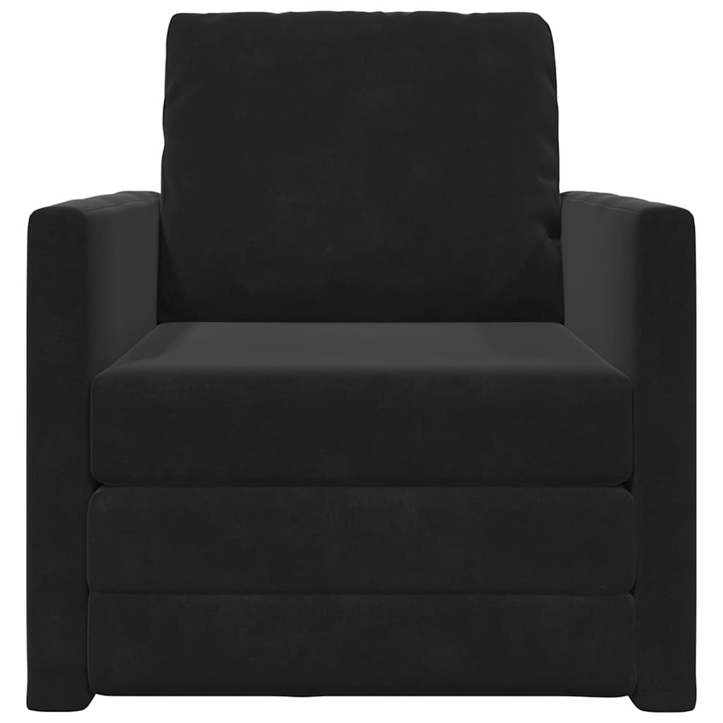 Divano letto Nero 74 x 77 x 81 cm Velluto