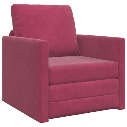 Divano letto 60cm Rosso Vino Velluto - homemem39