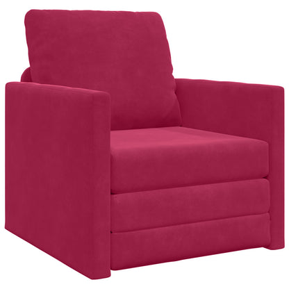 Divano letto Rosso Vino 74 x 77 x 81 cm Velluto | homemem39