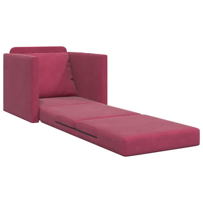 Divano letto 60cm Rosso Vino Velluto - homemem39
