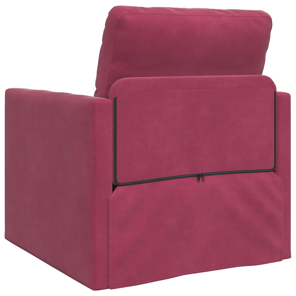 Divano letto 60cm Rosso Vino Velluto - homemem39