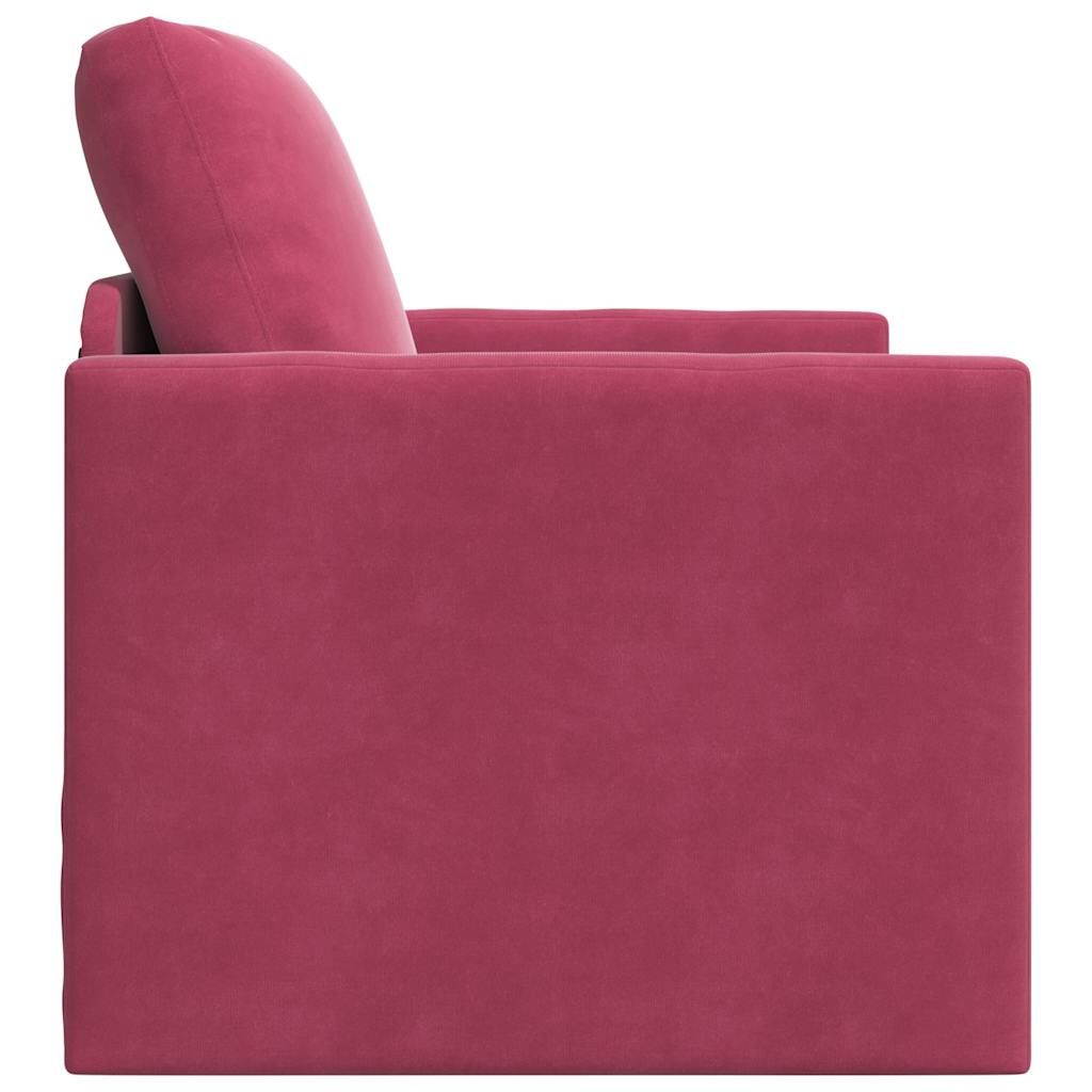 Divano letto 60cm Rosso Vino Velluto - homemem39