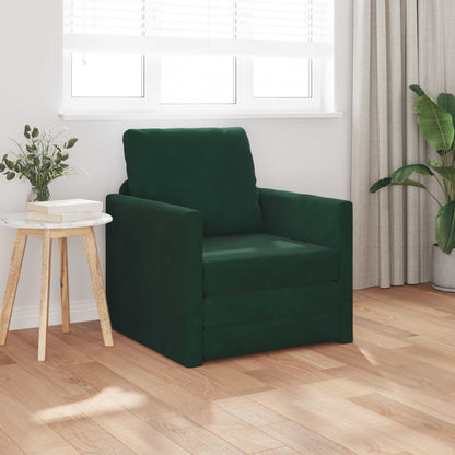 Divano letto Verde Scuro 74 x 77 x 81 cm Velluto