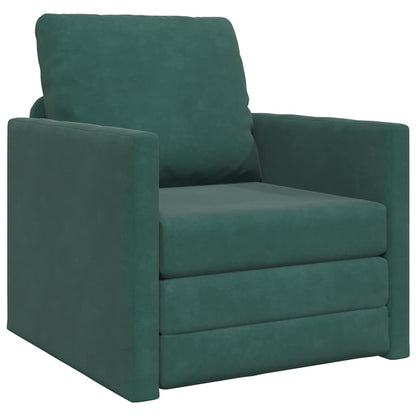 Divano letto Verde Scuro 74 x 77 x 81 cm Velluto