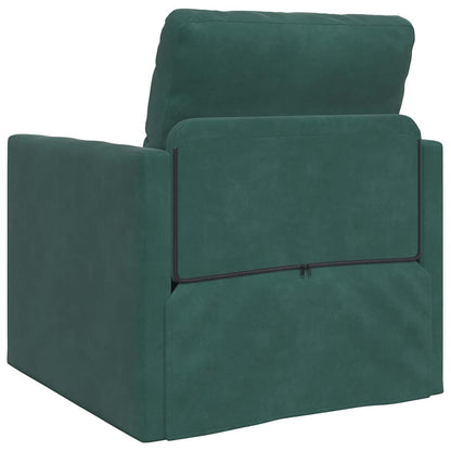 Divano letto Verde Scuro 74 x 77 x 81 cm Velluto
