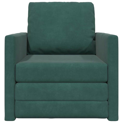 Divano letto Verde Scuro 74 x 77 x 81 cm Velluto