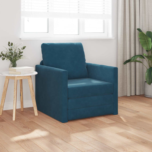 Divano letto Blu 74 x 77 x 81 cm Velluto | homemem39