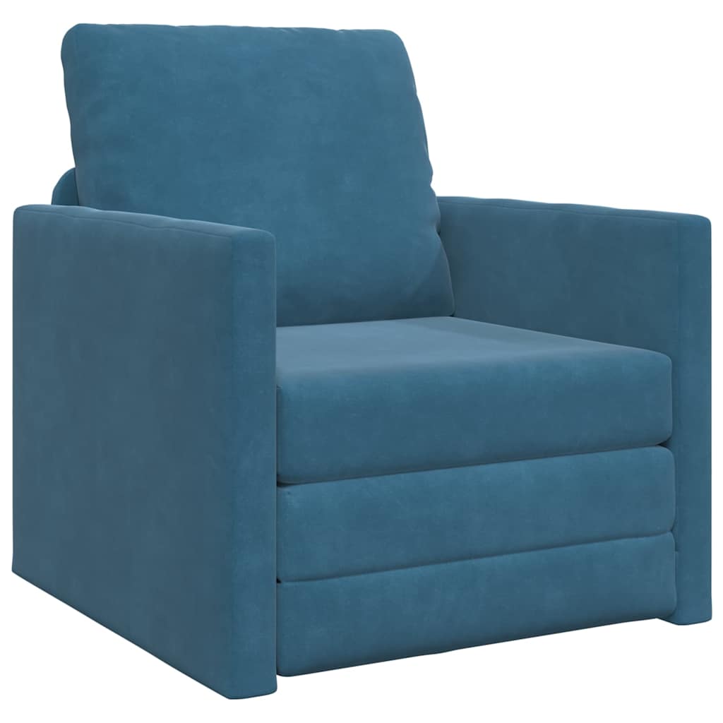 Divano letto Blu 74 x 77 x 81 cm Velluto