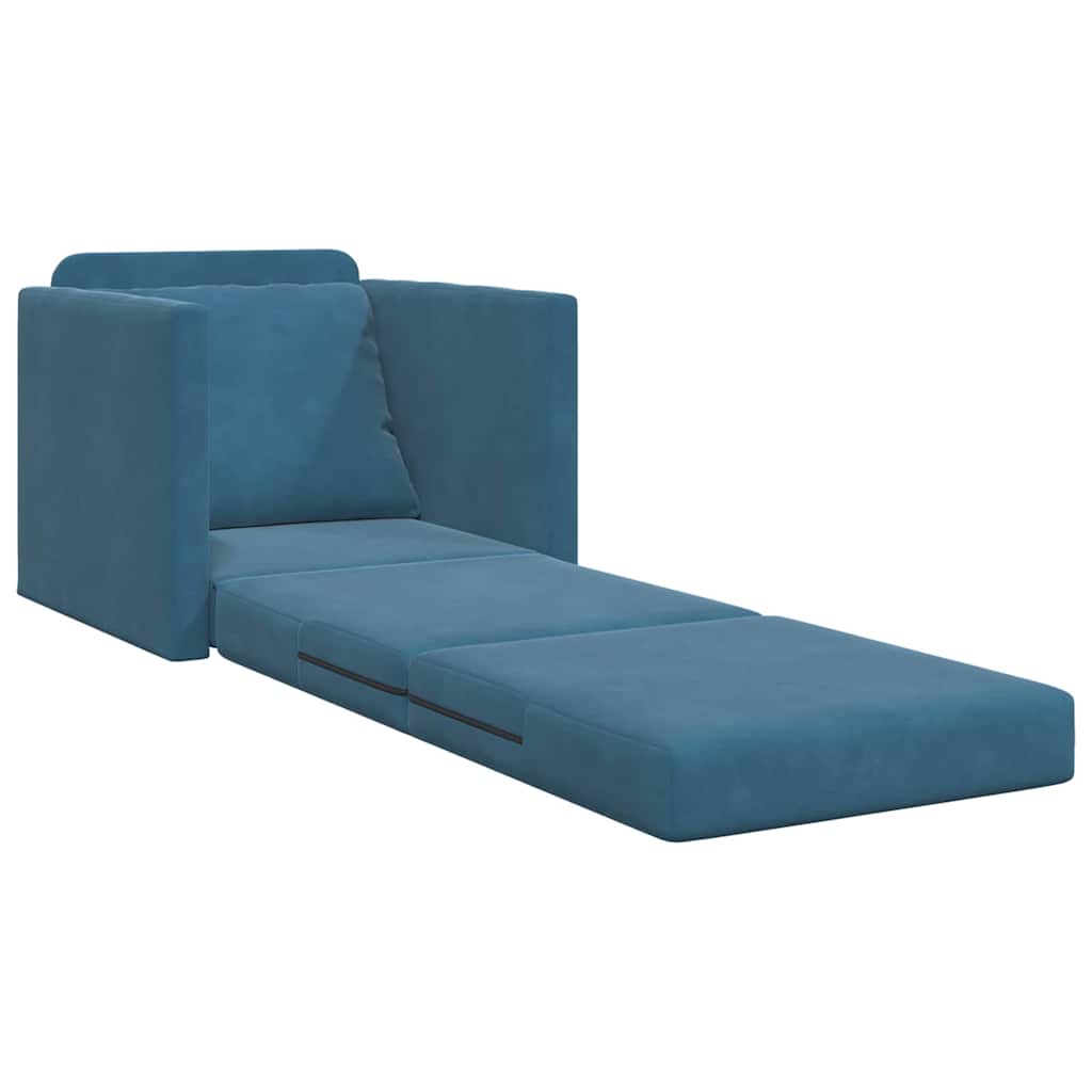Divano letto Blu 74 x 77 x 81 cm Velluto