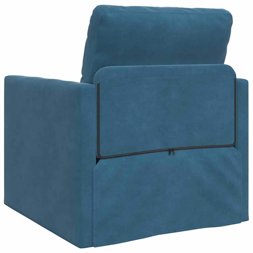 Divano letto Blu 74 x 77 x 81 cm Velluto
