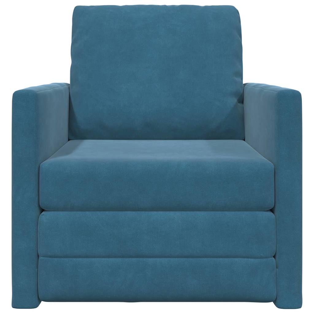 Divano letto Blu 74 x 77 x 81 cm Velluto