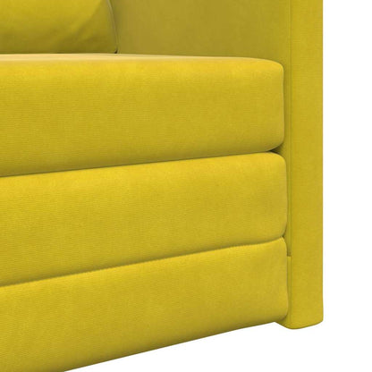Divano letto Giallo Scuro 74 x 77 x 81 cm Velluto