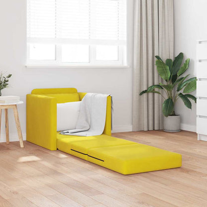 Divano letto Giallo Scuro 74 x 77 x 81 cm Velluto