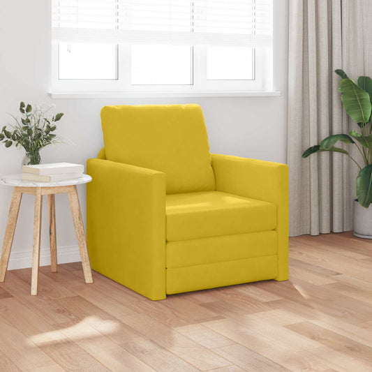 Divano letto Giallo Scuro 74 x 77 x 81 cm Velluto | homemem39