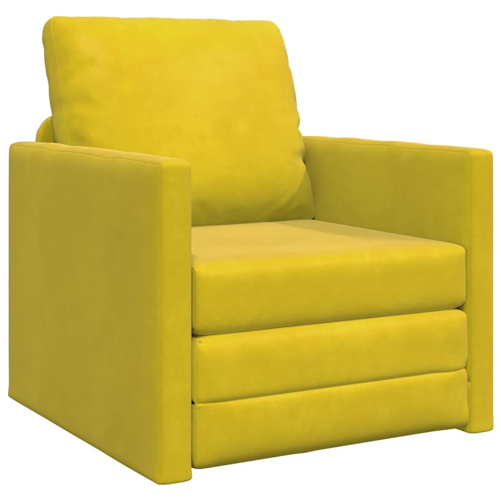 Divano letto Giallo Scuro 74 x 77 x 81 cm Velluto
