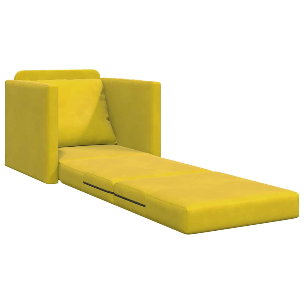 Divano letto Giallo Scuro 74 x 77 x 81 cm Velluto