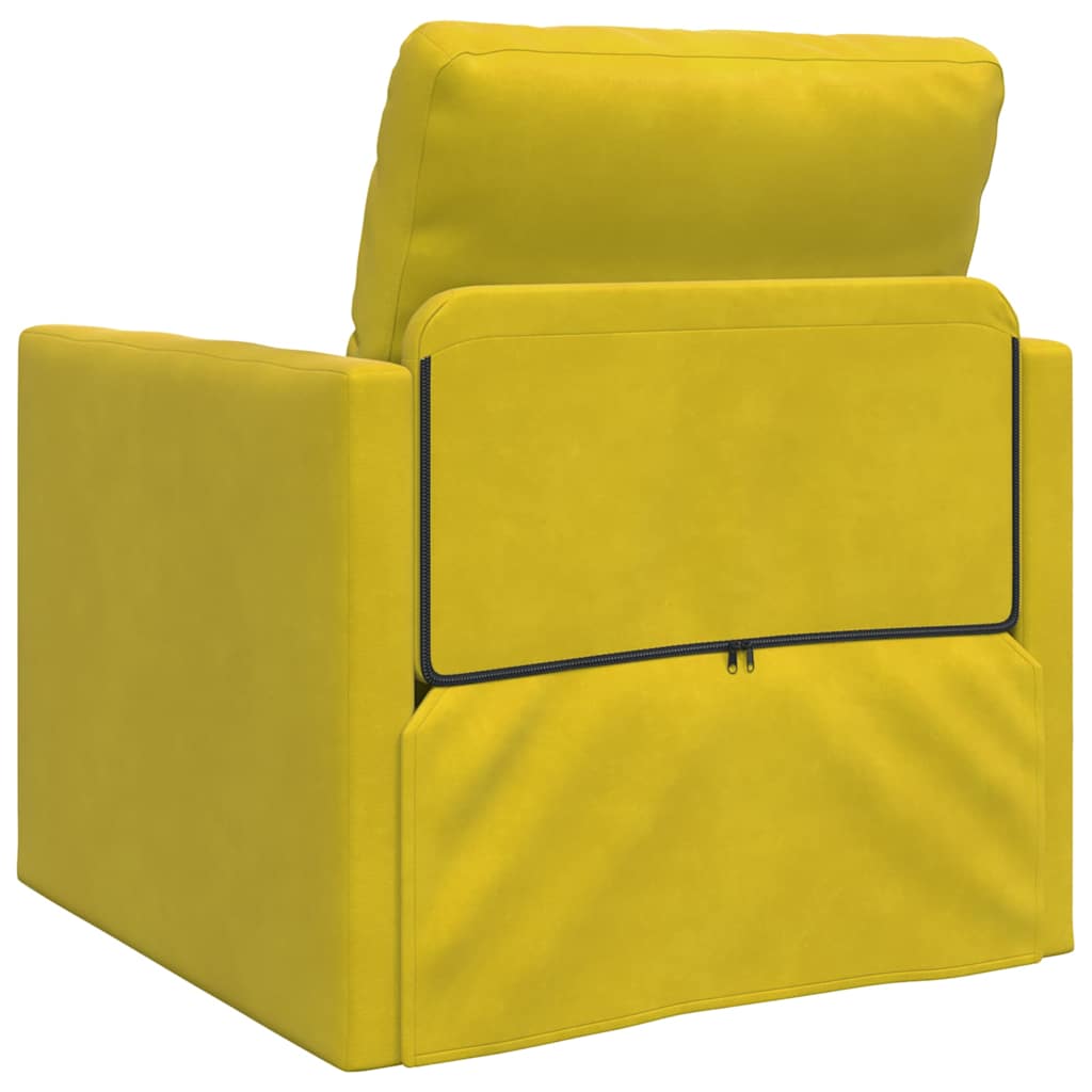Divano letto Giallo Scuro 74 x 77 x 81 cm Velluto