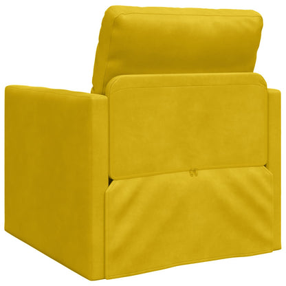 Divano letto Giallo Scuro 74 x 77 x 81 cm Velluto | homemem39