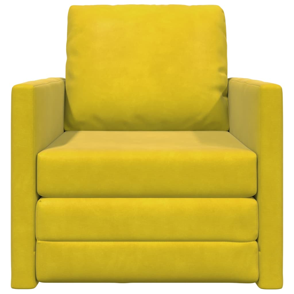 Divano letto Giallo Scuro 74 x 77 x 81 cm Velluto