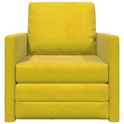 Divano letto Giallo Scuro 74 x 77 x 81 cm Velluto