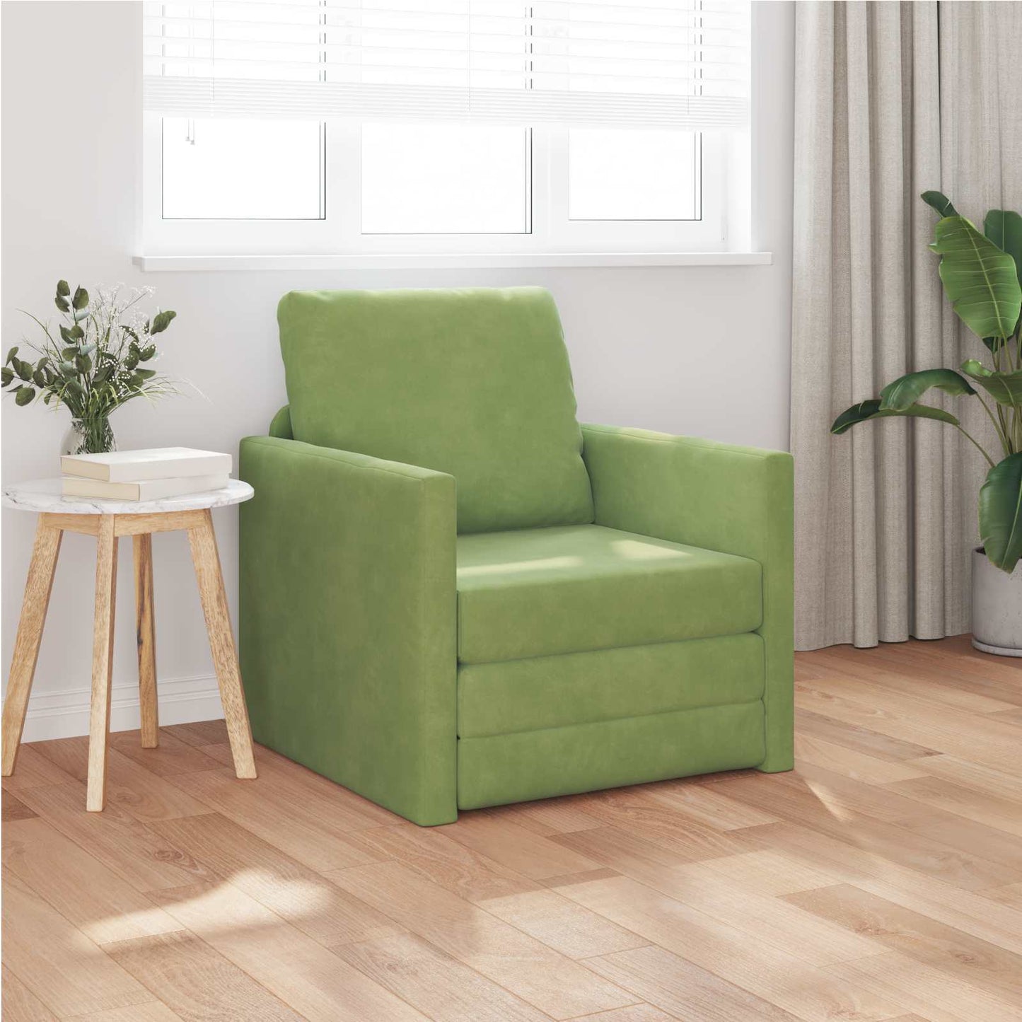 Divano letto Verde chiaro 74 x 77 x 81 cm Velluto
