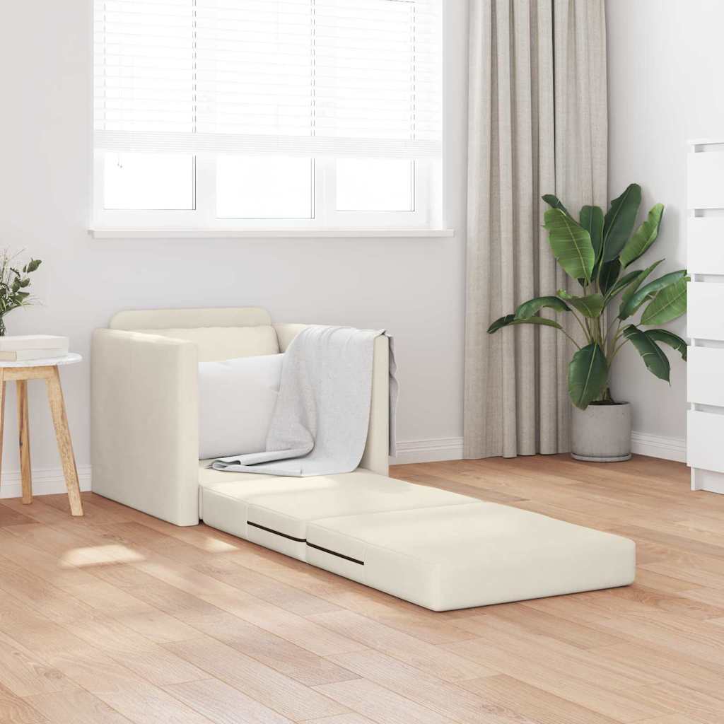 Divano letto 60cm Crema Velluto - homemem39